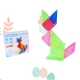 Joc magnetic Tangram, 7 piese magnetice, forme geometrice, 3 ani, eva, abs, magnet, 10.5 x 10.5 x 2.2 cm, Multicolor