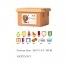 Set 100 de piese magnetice de constructie, piese mari, forme geometrice, 3 ani, abs, magnet, 20.5 x 14.5 x 12 cm, Multicolor
