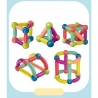Set 25 piese magnetice de constructie, forme geometrice, Multicolor