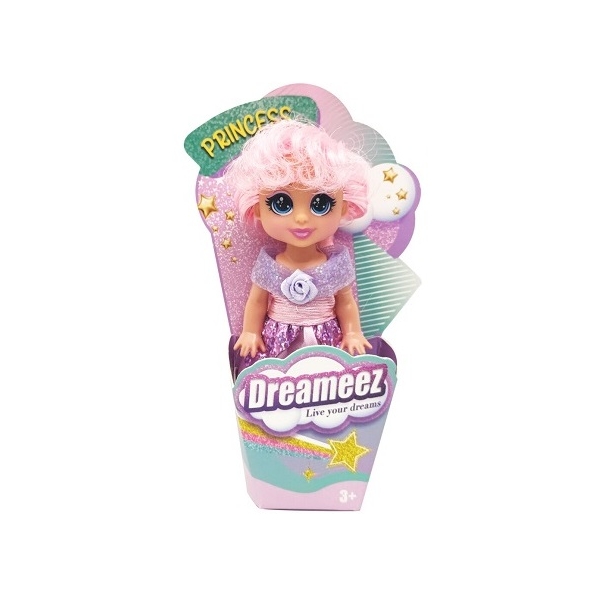 Papusa mini printesa, Dreameez, 12 cm, Roz