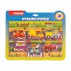 Puzzle trafic - Masinute, 17 piese, spuma EVA, 3+ ani, Multicolor