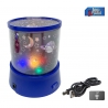 Lampa cu proiectii 3D, Planete si stele, cablu USB inclus, 12 cm
