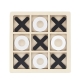 Jucarie montessori x si 0, din lemn, interactiva/educativa, 9 piese, 14.3x14.3 cm, Negru/Alb