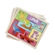Puzzle din lemn tip tetris, +4 ani, cu animale colorate 3d, 7 piese, multicolor