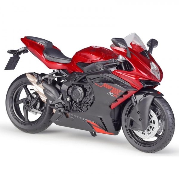 Macheta motocicleta metalica MV Agusta F3 RR, Welly, Scara 1:18, Rosu/Negru