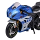 Macheta motocicleta Bburago 1:18 Suzuki GSX-R1000 R 2021, Albastru/Argintiu
