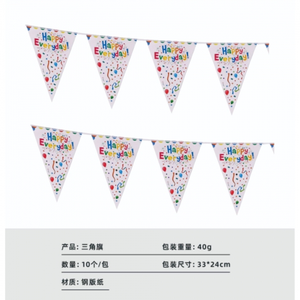Banner Happy Birthday, Stegulete, Multicolor, Model Happy Everyday