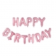 Set baloane folie, Happy Birthday, 40 cm, roz deschis