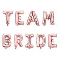 Set Baloane din Folie Metalizata, Model Team Bride, Litere de 40 cm, Tema Iubire, Baloane Party, Ambalaj Individual, Pai Inclus,