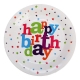 Set 6 Farfurii Happy Birthday, 23 cm, Multicolor