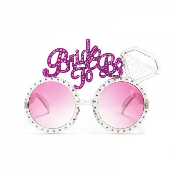 Ochelari Decorativi, Tema Nunta, Model Bride to Be, din Plastic, Roz