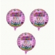 Balon din Folie Metalizata, Figurine, Model 1, Happy Birthday, Tematica Aniversare, 45 cm, Ambalaj Individual, Pai Inclus, Umfla