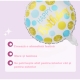 Balon din Folie Metalizata, Figurine, Model 5, Happy Birthday, Tematica Aniversare, 45 cm, Ambalaj Individual, Pai Inclus, Umfla