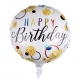Balon din Folie Metalizata, Figurine, Model 6, Happy Birthday, Tematica Aniversare, 45 cm, Ambalaj Individual, Pai Inclus, Umfla