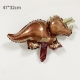 Balon din Folie Metalizata, Mini Figurine Dinozauri, Model Triceratops, Tematica Aniversare, 47x32 cm, Ambalaj Individual, Pai I