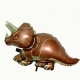 Balon din Folie Metalizata, Mini Figurine Dinozauri, Model Triceratops, Tematica Aniversare, 47x32 cm, Ambalaj Individual, Pai I