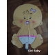 Balon din Folie Metalizata, Figurina Fetita, Tema Botez, 73x48 cm,  Ambalaj Individual, Pai Inclus, Umflare cu Aer sau Heliu, Roz