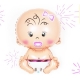 Balon din Folie Metalizata, Figurina Fetita, Tema Botez, 73x48 cm,  Ambalaj Individual, Pai Inclus, Umflare cu Aer sau Heliu, Roz