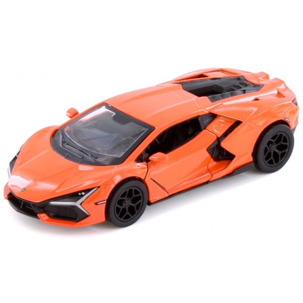 Macheta metalica Kinsmart, Lamborghini Revuelto, 12 cm, Portocaliu