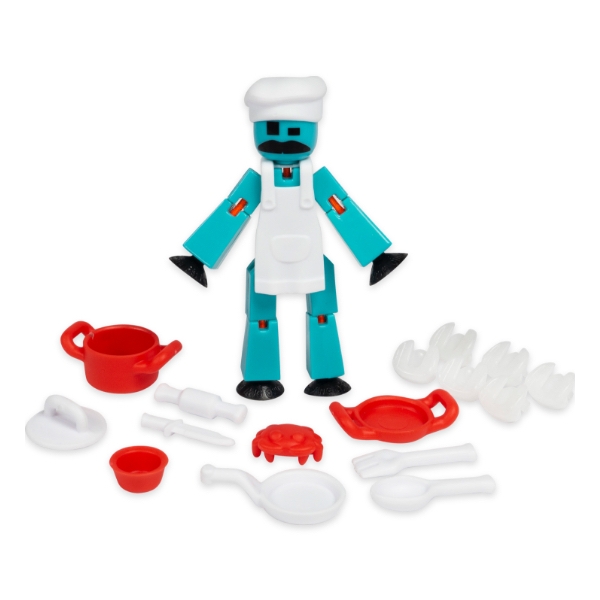 Figurina Stikbot French with Fred action pack