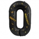 Balon din Folie Metalizata, Figurina Cifra 0, Scris Happy Birthday, Tema Aniversare 100 cm, Ambalaj Individual, Pai inclus