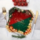 Set 20 de Servetele de Masa, Merry Christmas, Tematica Craciun, 16.5 cm, Verde/Rosu