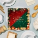 Set 20 de Servetele de Masa, Merry Christmas, Tematica Craciun, 16.5 cm, Verde/Rosu