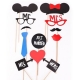 Set 31 de Accesorii pentru Petrecere, Props pentru Coltul de Poze, Ochelari, Palarii, Mustata, Cravata, Tematica Nunta, Multicol