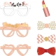 Set 23 de Accesorii pentru Petrecere, Props pentru Coltul de Poze, Tematica Petrecerea Burlacitelor, Roz