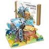 Puzzle 3D din lemn, Gandacel, 38 piese, 8+ ani, Multicolor