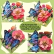 Puzzle 3D din lemn, Fluture, 55 piese, 8+ ani, Multicolor