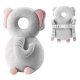 Perna tip rucsac pentru protectia capului, tetiera tip elefant de plus, pentru bebelusi, 33x6x19 cm, 180 g, gri