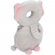 Perna tip rucsac pentru protectia capului, tetiera tip elefant de plus, pentru bebelusi, 33x6x19 cm, 180 g, gri