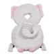 Perna tip rucsac pentru protectia capului, tetiera tip elefant de plus, pentru bebelusi, 33x6x19 cm, 180 g, gri