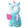 Perna tip rucsac pentru protectia capului, tetiera tip unicorn, pentru bebelusi, 33x6x19 cm, 180 g, albastru