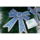 Set 2 fundite pentru brad, Albastre, model spiralat, cu margini aurii, 13 x 18 cm, PVC
