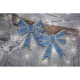 Set 2 fundite pentru brad, Albastre, model spiralat, cu margini aurii, 13 x 18 cm, PVC
