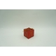 Set de 12 ornamente de brad, de tip Glob, Rosu/ Auriu, din polistiren, cu finisaj sclipitor