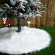 Covor pentru bradul de Craciun White Haipai, diametru 78 cm, blana cu o grosime 4 cm, alb