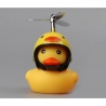 Ratusca decorativa, pentru bicicleta, motocicleta, masina, cu sistem de prindere, lumini, 7.5 x 9 cm, cu casca, galben