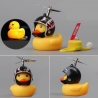 Ratusca decorativa, pentru bicicleta, motocicleta, masina, cu sistem de prindere, lumini, 7.5 x 9 cm, cu casca, negru