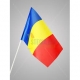 Steag de mana Romania, textil, cu bat din plastic, 20 x 30 cm, Tricolor