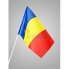 Steag de mana Romania, textil, cu bat din plastic, 20 x 30 cm, Tricolor