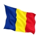 Steag tricolor romania, cu bat pentru fixare pe perete, 90 x 150 cm