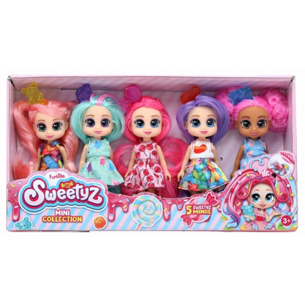 Set 5 papusi, Sweetyz, 23 cm, 3 ani+, Multicolor
