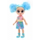 Papusa mini in con,sweetyz, par albastru, 12 cm