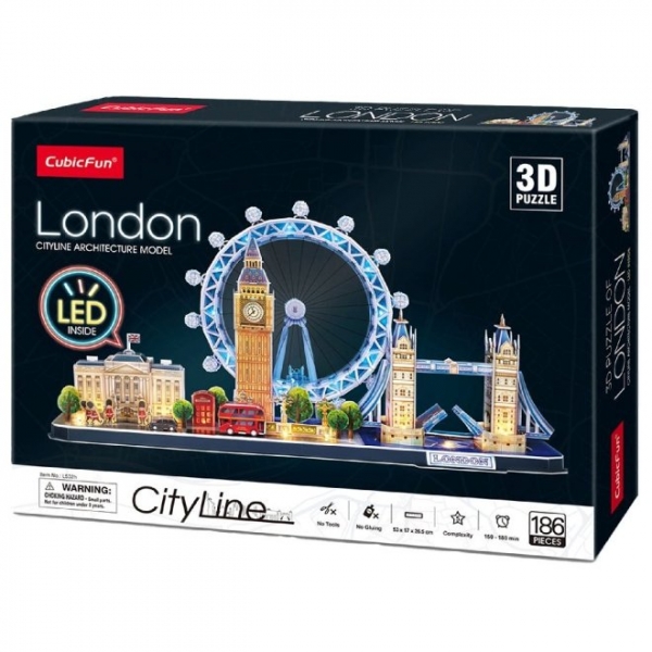 Cubic Fun - Puzzle 3D Led Londra 186 Piese