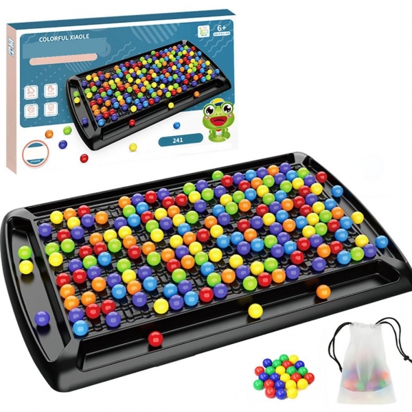 Joc de masa interactiv - Bile colorate - Eliminare, 241 bile, 45 x 27 cm, Multicolor