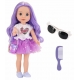 Papusa Fashion cu accesorii, par mov, 35 cm
