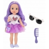 Papusa Fashion cu accesorii, par mov, 35 cm